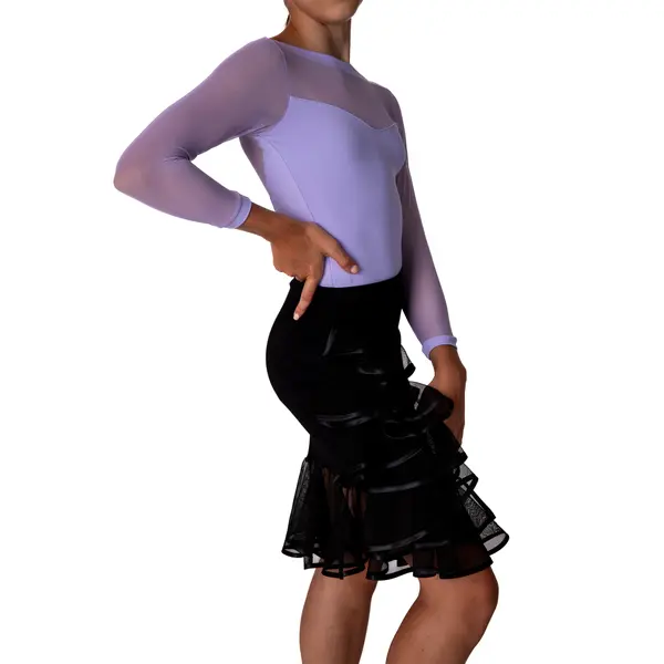 So Danca Elise Ballroom, Mädchen-Trikot mit Dreiviertelärmeln