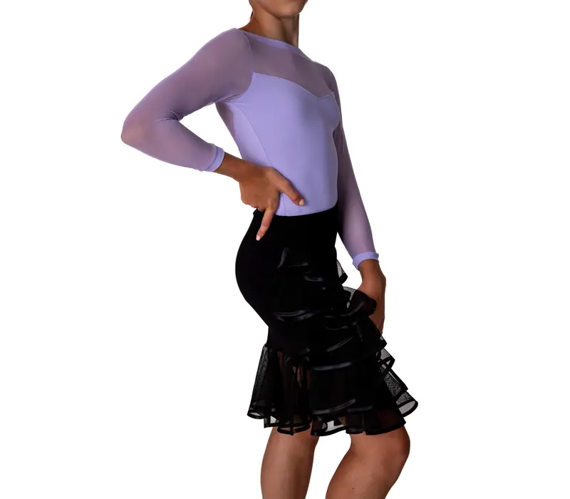 So Danca Elise Ballroom, Mädchen-Trikot mit 3/4-Ärmeln – Minze – mint