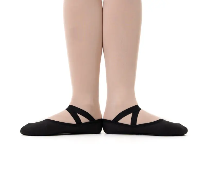 So Danca SD16, Damen elastische Ballettschläppchen - Schwarz