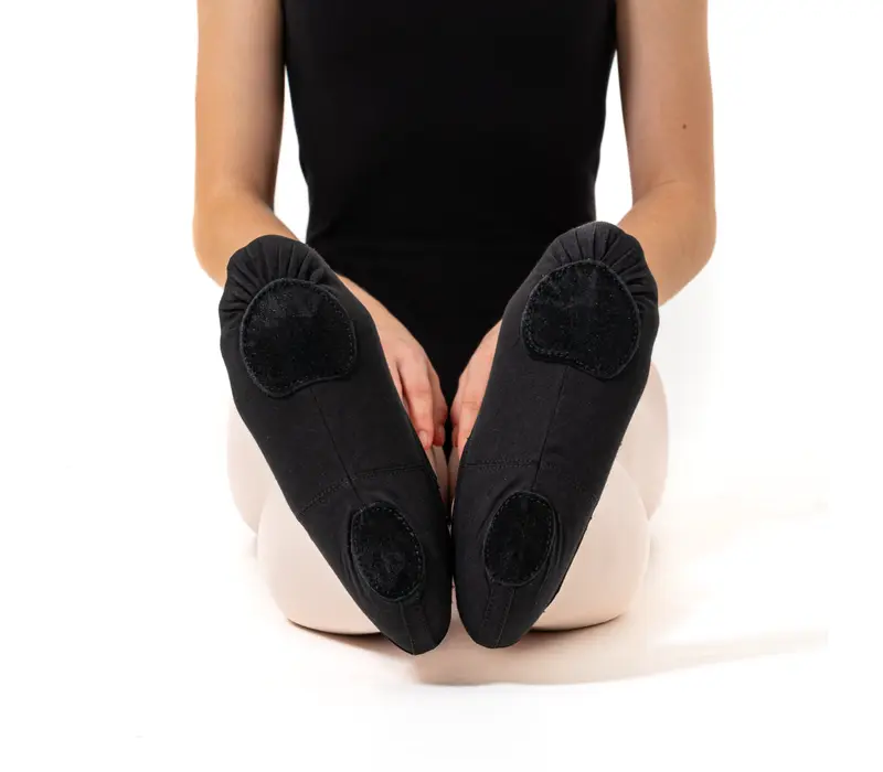 So Danca SD16, Damen elastische Ballettschläppchen - Schwarz