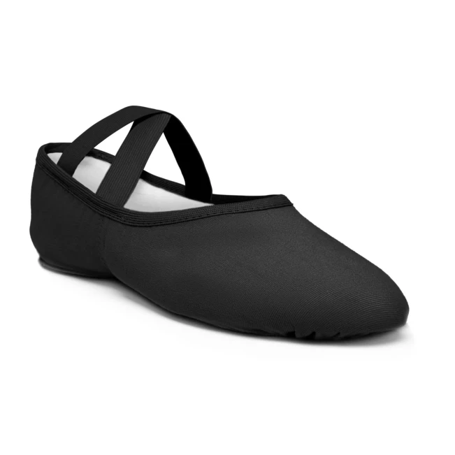 So Danca SD16, elastische Herren-Ballettschläppchen - Schwarz