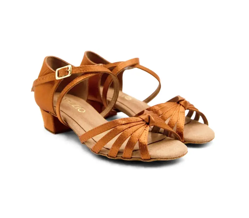 Freed of London Libby, lederne Lateinschuhe für Kinder - Körper - Bräune