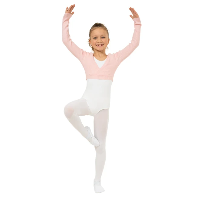 Bloch Fix Wrap Sweater, Mädchen-Ballett-Warm-up-Top Bloch Fix Wrap Sweater, Mädchen-Ballett-Warm-up-Top