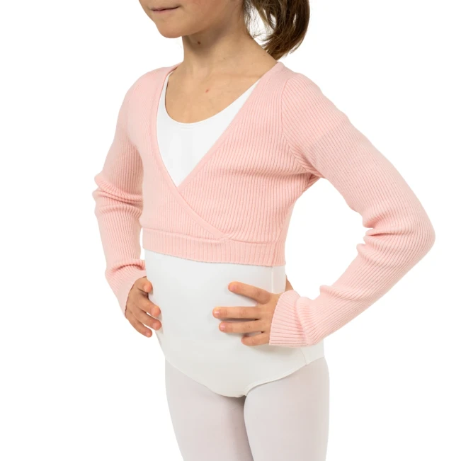 Bloch Fix Wrap Sweater, Mädchen-Ballett-Warm-up-Top Bloch Fix Wrap Sweater, Mädchen-Ballett-Warm-up-Top
