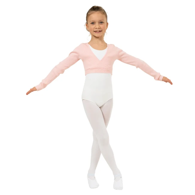 Bloch Fix Wrap Sweater, Mädchen-Ballett-Warm-up-Top Bloch Fix Wrap Sweater, Mädchen-Ballett-Warm-up-Top