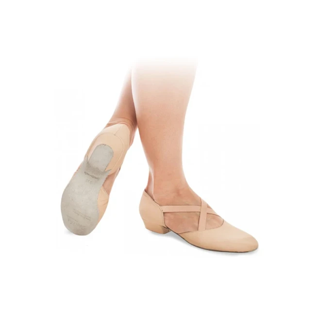 Sansha Alba, Leder-Pädagogikschuhe - Creme Sansha