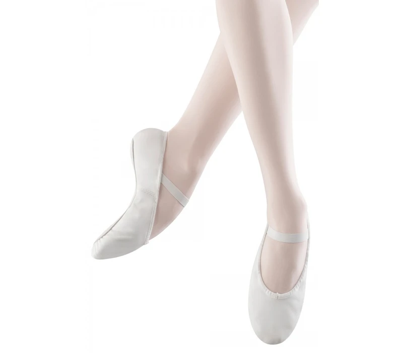 Bloch Arise, Damen-Lederschläppchen mit durchgehender Sohle Bloch Arise, Damen-Leder-Ballettschuhe mit durchgehender Sohle - Weiß