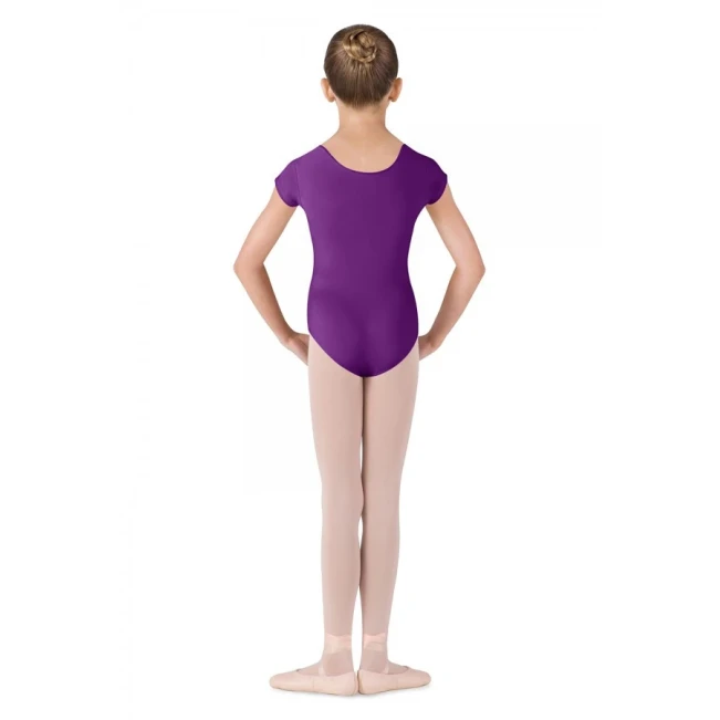 Bloch Dujour, Mädchen-Trikot mit kurzem Ärmel - Aubergine-Lila Bloch Bloch Dujour, Mädchen-Trikot mit kurzem Ärmel - Aubergine-Lila Bloch