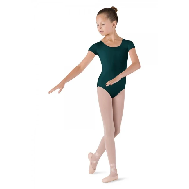Bloch Dujour, Mädchen-Trikot mit kurzem Ärmel - Waldgrün Bloch