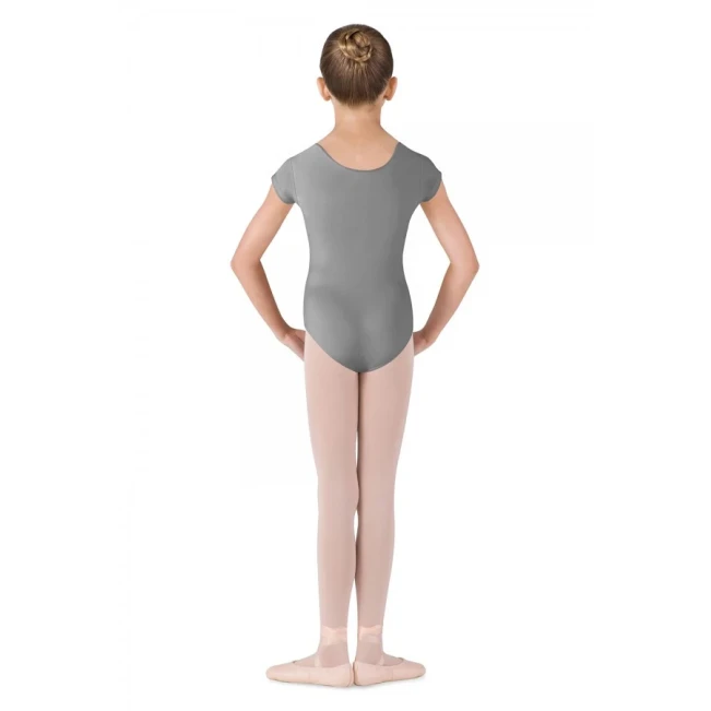 Bloch Dujour, Mädchen-Trikot mit kurzen Ärmeln - Grau Bloch