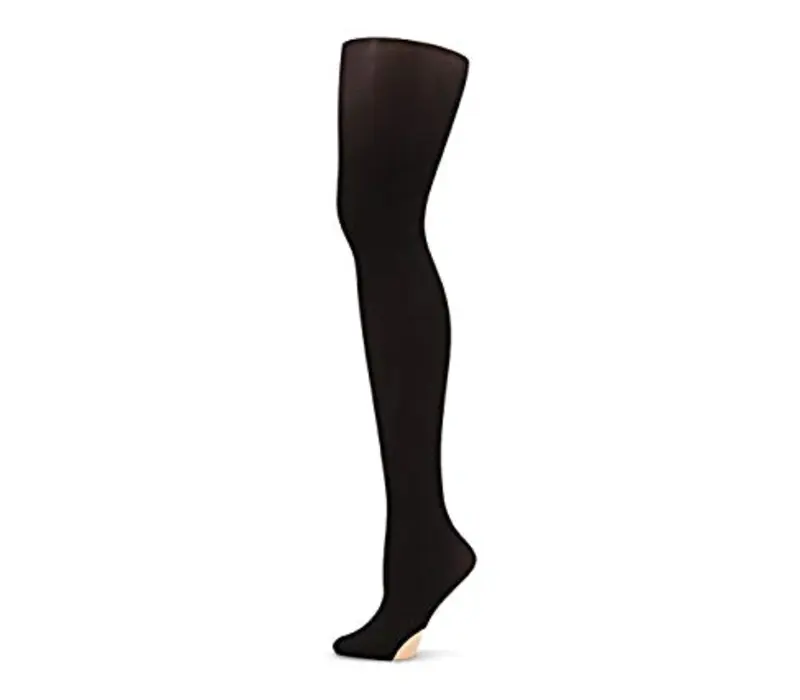Capezio ultra soft transition tights 1816C, konvertierbare Strumpfhose für Kinder - Schwarz