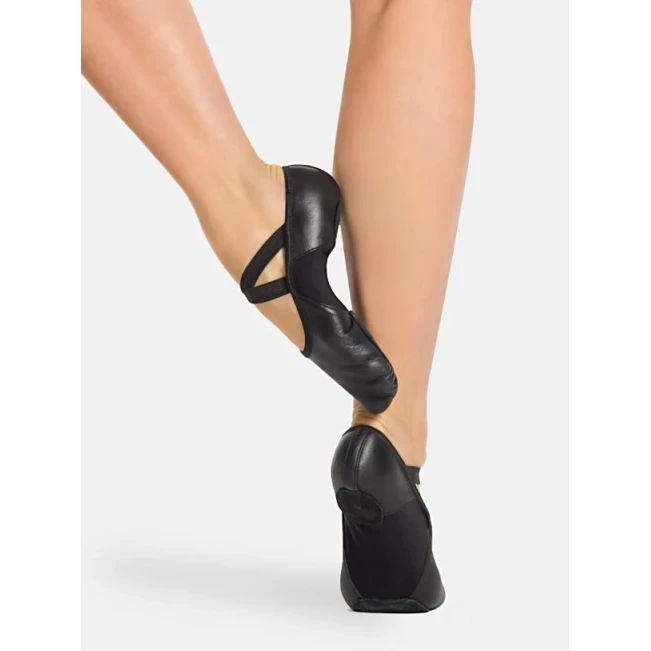 Capezio HANAMI, Leder-Ballettschläppchen - Schwarz