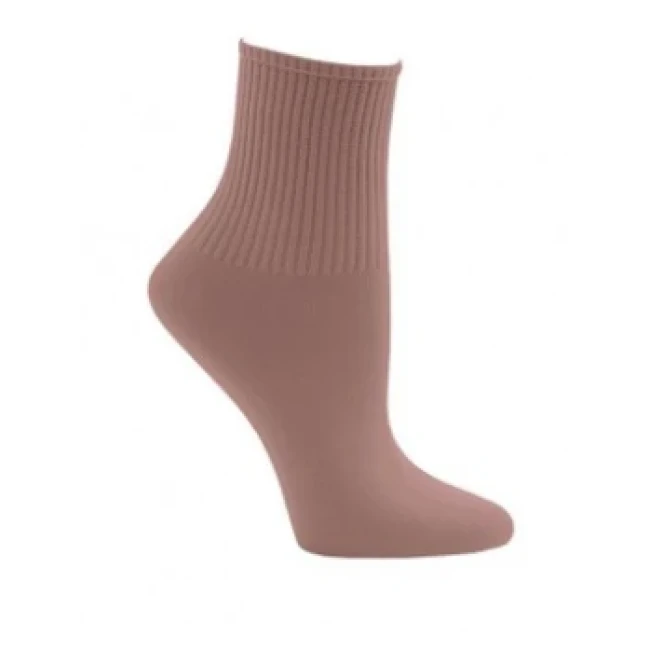 Capezio Ribbed Sock, Kinder-Socken - Braun Suntan Capezio