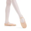 Capezio Luna, Leder-Ballettschläppchen für Anfänger - Rosa Ballett Capezio