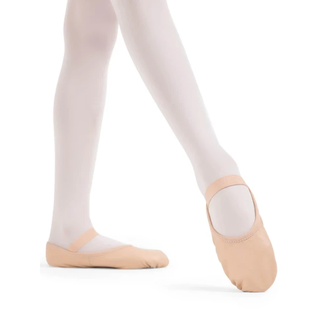 Capezio Luna, Leder-Ballettschläppchen für Anfänger - Rosa Ballett Capezio