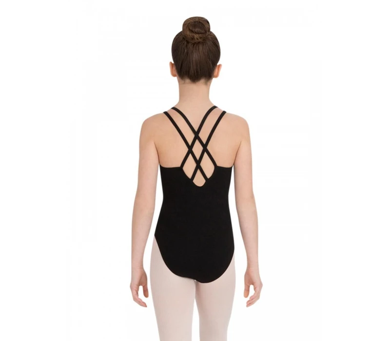 Capezio Doppelträger-Camisole-Trikot, Kinder-Balletttrikot – Schwarz