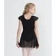 Capezio Flutter Sleeve Dress, Trikot mit Röckchen - Schwarz Capezio Flutter Sleeve Dress, Trikot mit Röckchen - Schwarz