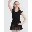 Capezio Flutter Sleeve Dress, Trikot mit Röckchen - Schwarz