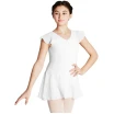 Capezio Kleid mit Flatterärmeln, Trikot mit Röckchen – Weiß Capezio Kleid mit Flatterärmeln, Trikot mit Röckchen – Weiß