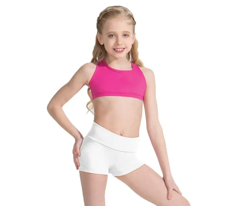 Capezio Foldover Boyshort, Kinder-Shorts - Weiß Capezio Foldover Boyshort, Kinder-Shorts - Weiß