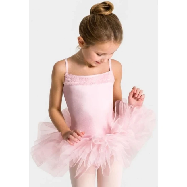 Capezio Ruffle Yoke, Kindertrikot mit Tutu-Röckchen - Rosa Capezio Capezio Ruffle Yoke, Kindertrikot mit Tutu-Röckchen - Rosa Capezio