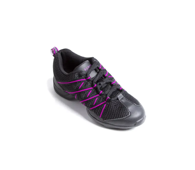 Bloch Criss Cross, Kinder-Sneaker - Schwarz/Lila