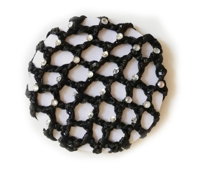 Dansez Vous Dutt-Überzug, Haargummi mit Kristall – Schwarz