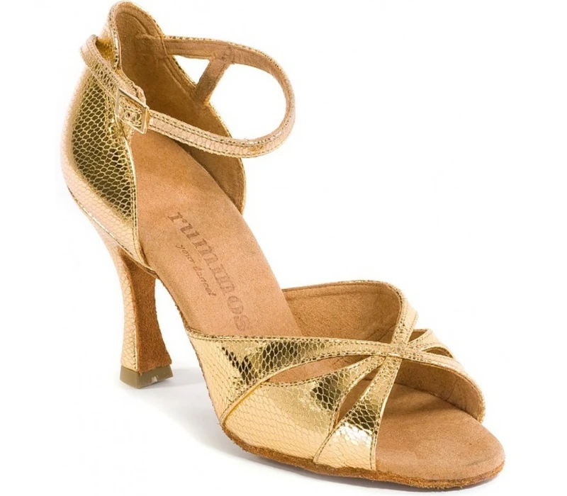Rummos Exclusive, Schuhe für Gesellschaftstanz - Goldene Schlangenhaut Rummos