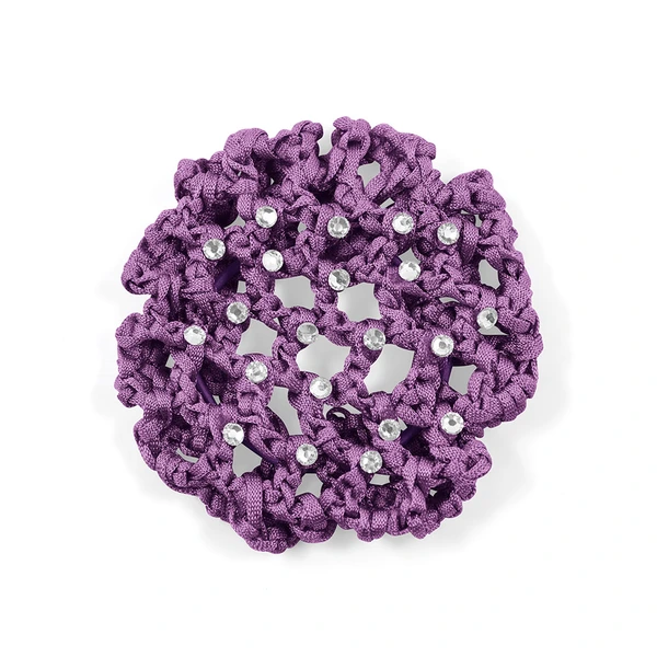 Rumpf Bun cover, farbiges Haarnetz für den Dutt mit Kristall