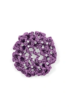 Rumpf Bun cover, farbiges Haarnetz für den Dutt mit Kristall