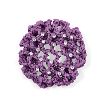 Rumpf Bun cover, farbiges Haarnetz für den Dutt mit Kristall