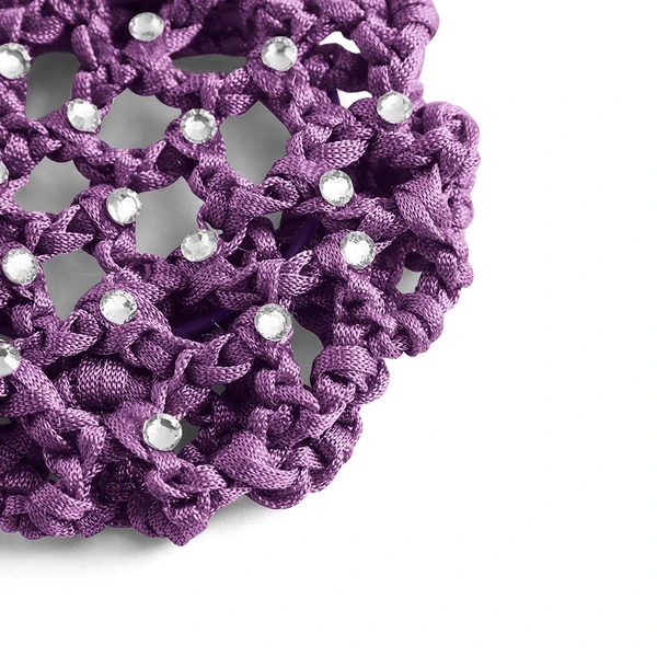 Rumpf Bun cover, farbiges Haarnetz für den Dutt mit Kristall