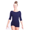 Capezio Bootsausschnitt-Balletttrikot mit 3/4-Ärmeln Capezio Bootsausschnitt-Balletttrikot mit 3/4-Ärmeln
