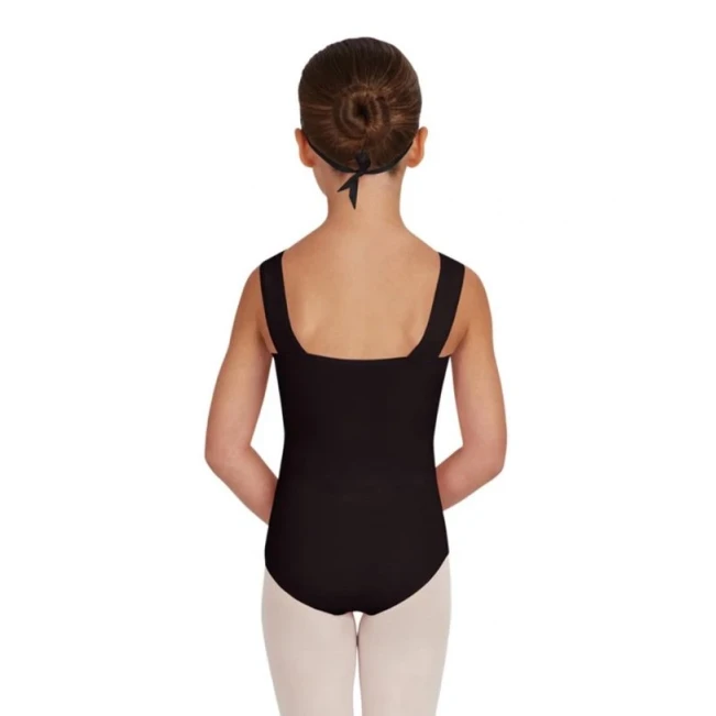 Capezio Wide Strap Leotard, Kindertrikot mit breiten Trägern - Schwarz