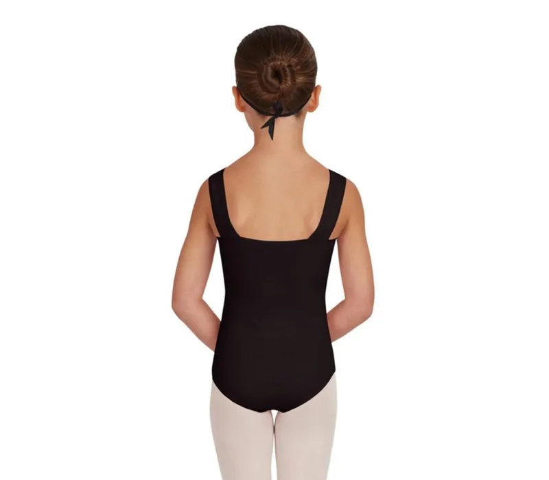 Capezio Wide Strap Leotard, Kindertrikot mit breiten Trägern - Schwarz