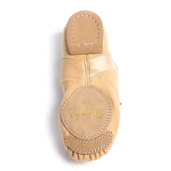 Sansha Tivoli JS3C, Leinen-Jazzschuhe Sansha Tivoli JS3C, Canvas-Jazzschuhe - Weiß