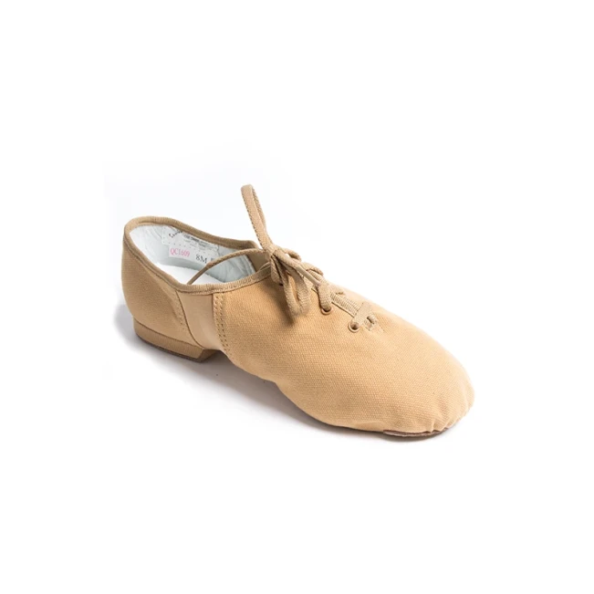 Sansha Tivoli JS3C, Leinen-Jazzschuhe Sansha Tivoli JS3C, Canvas-Jazzschuhe - Weiß